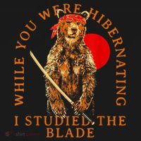 While You Were Hibernating I Studied The Blade Bear Samurai Toddler Hoodie thumb 2