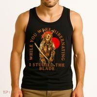 While You Were Hibernating I Studied The Blade Bear Samurai Tank Top thumb 3