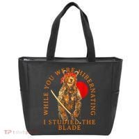 While You Were Hibernating I Studied The Blade Bear Samurai Tote Bag thumb 0