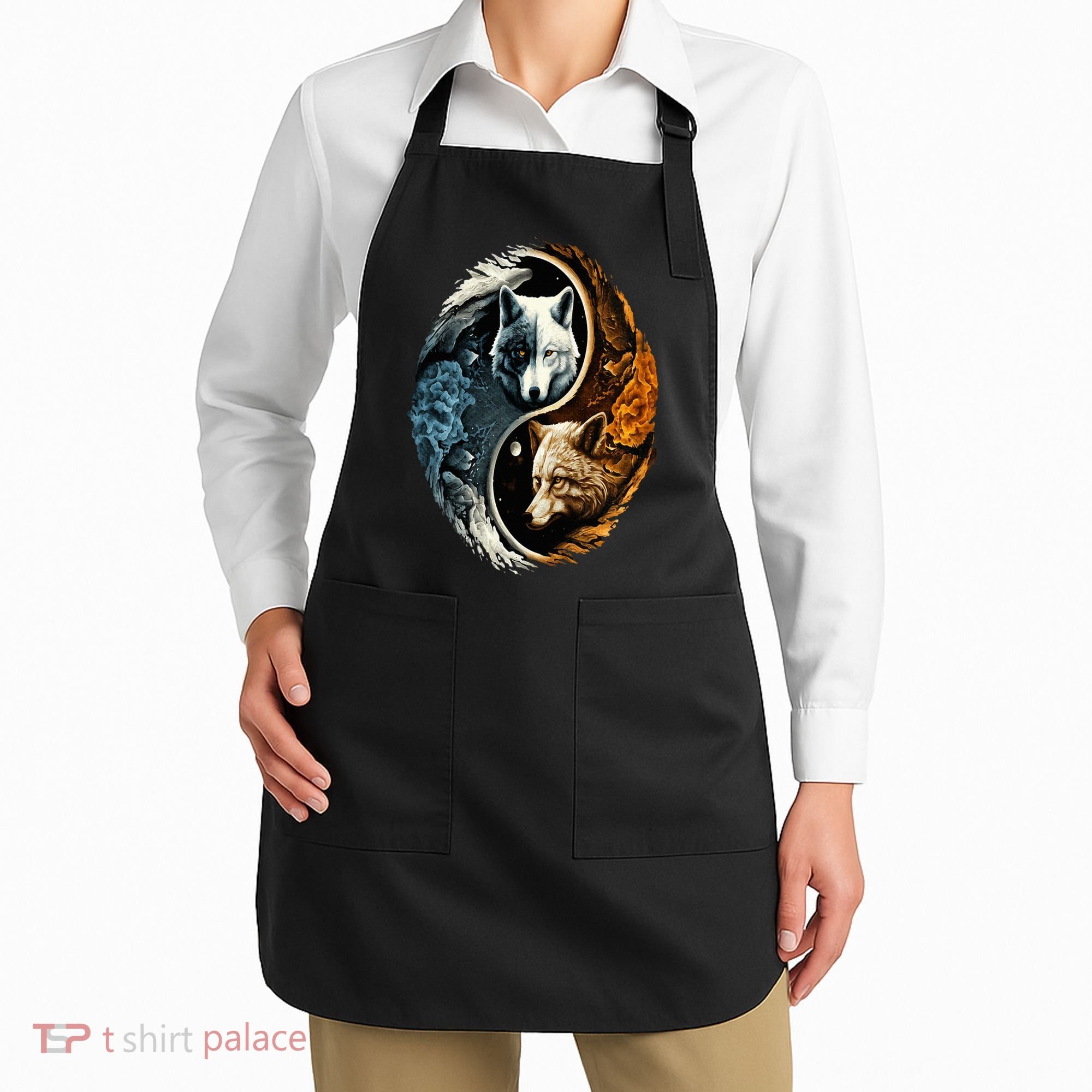 Wolf Yin Yang Apron