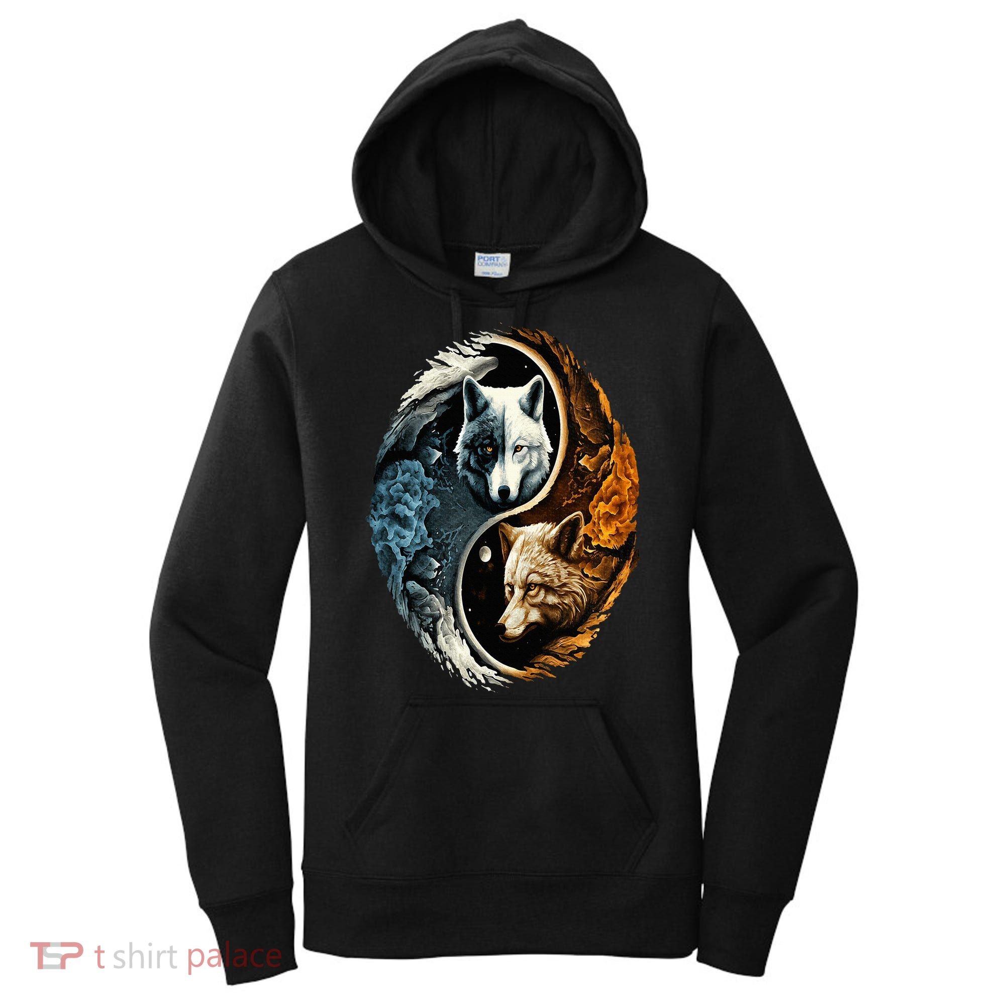 Wolf Yin Yang Women's Hoodie