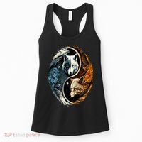 Wolf Yin Yang Women's Tank Top thumb 0