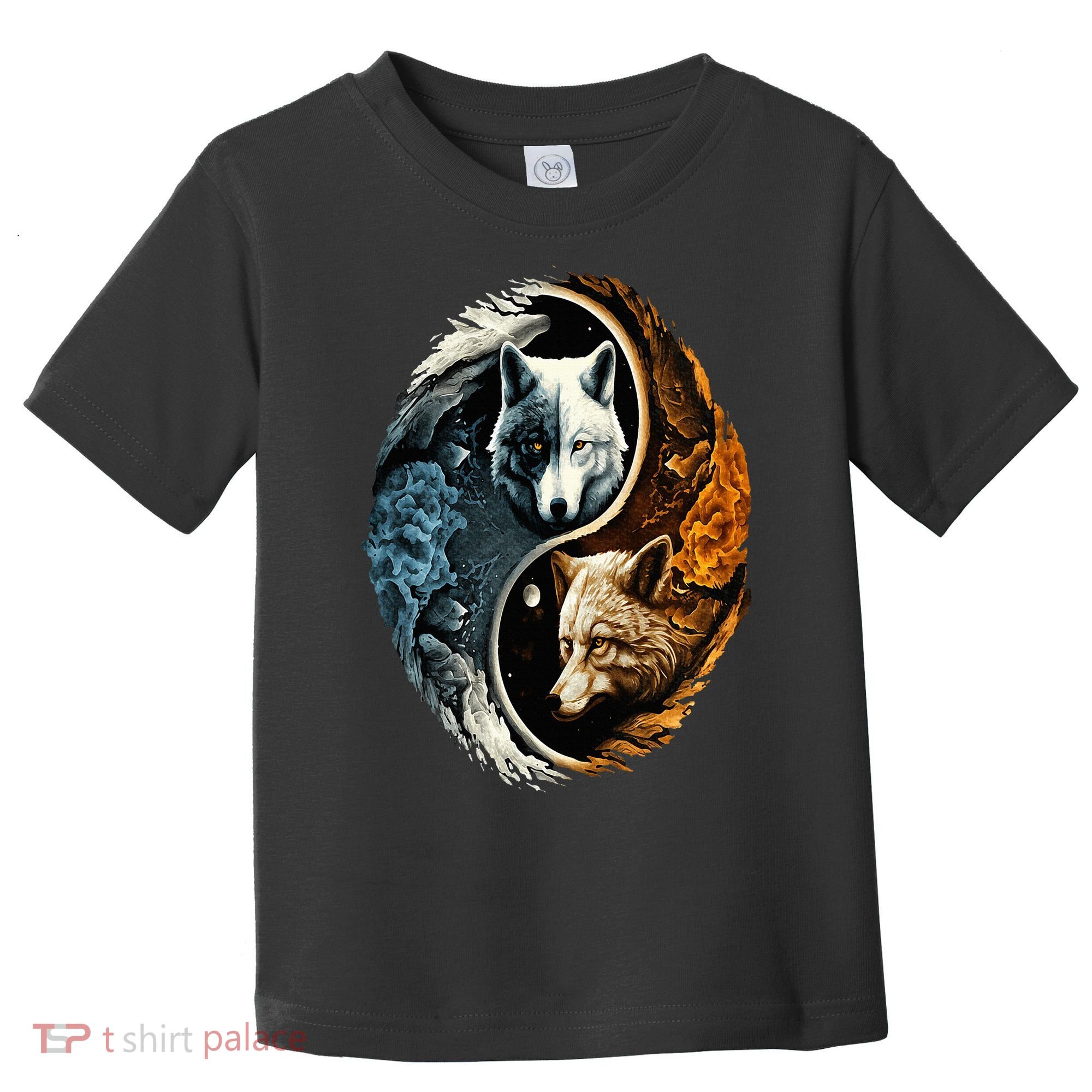 Wolf Yin Yang Toddler T-Shirt