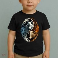Wolf Yin Yang Toddler T-Shirt thumb 2