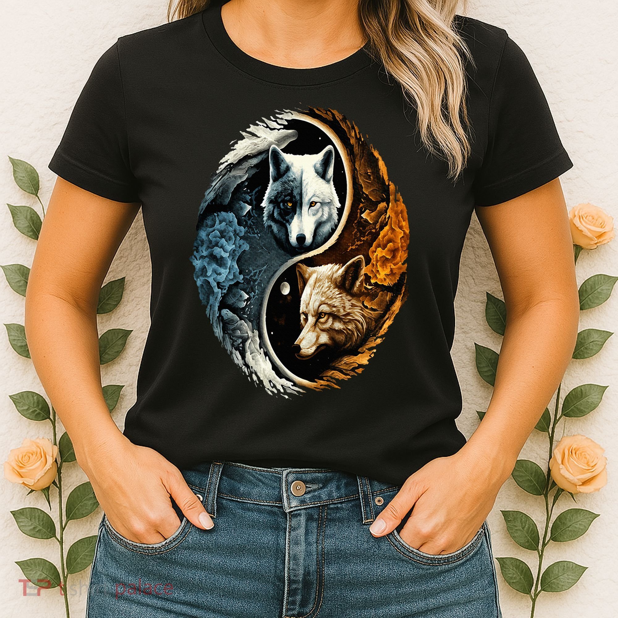 Wolf Yin Yang Women's T-Shirt