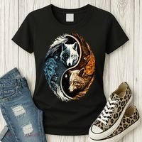 Wolf Yin Yang Women's T-Shirt thumb 3