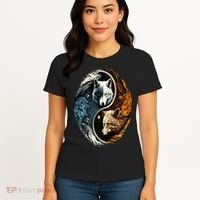 Wolf Yin Yang Women's T-Shirt thumb 4