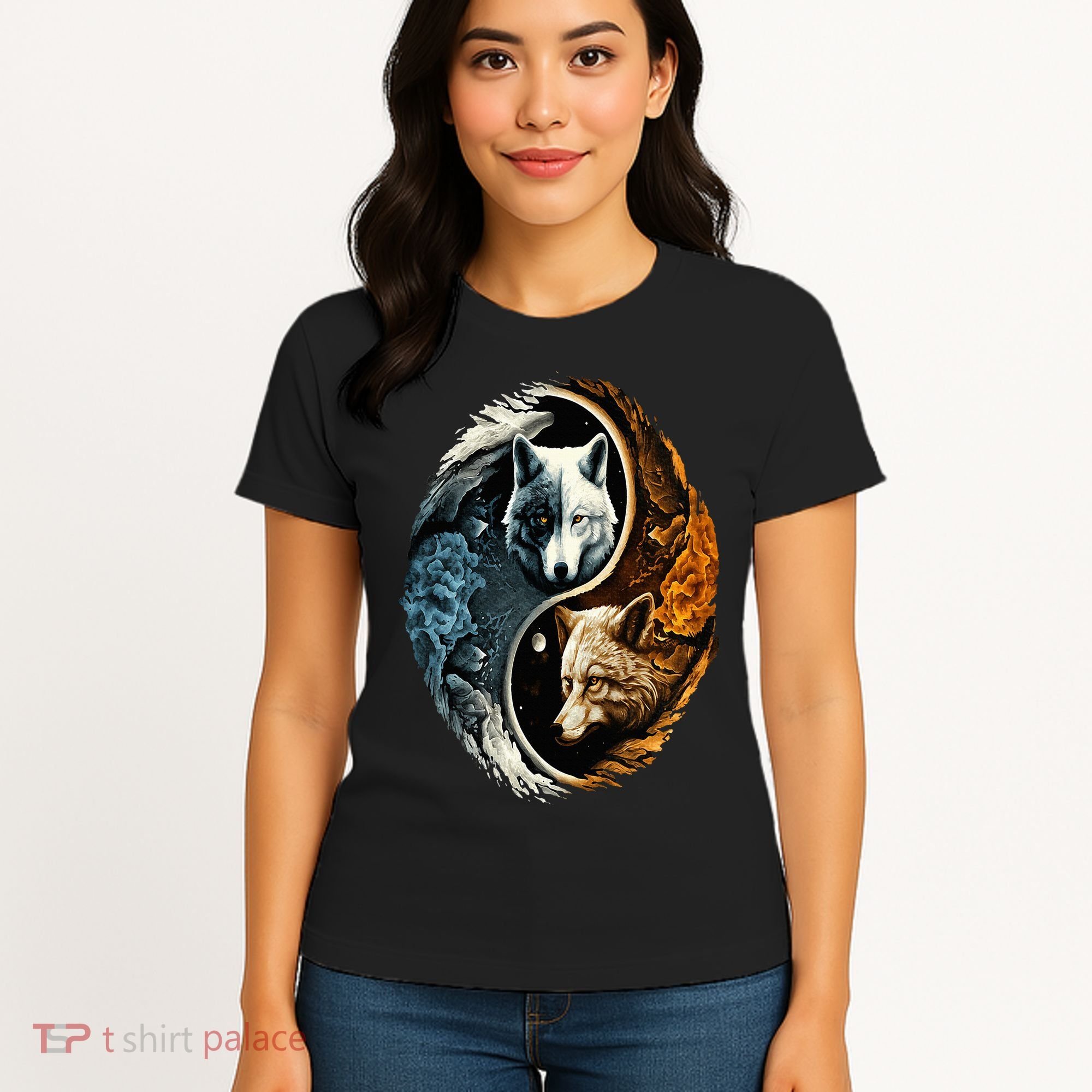 Wolf Yin Yang Women's T-Shirt