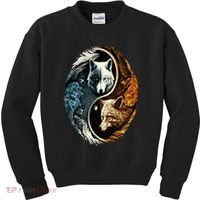 Wolf Yin Yang Kids Sweatshirt thumb 0