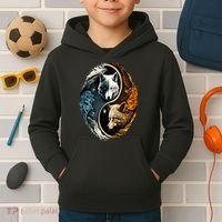 Wolf Yin Yang Kids Hoodie thumb 2