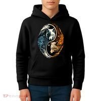 Wolf Yin Yang Kids Hoodie thumb 4