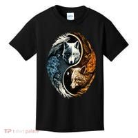 Wolf Yin Yang Kids T-Shirt thumb 0