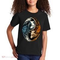 Wolf Yin Yang Kids T-Shirt thumb 2