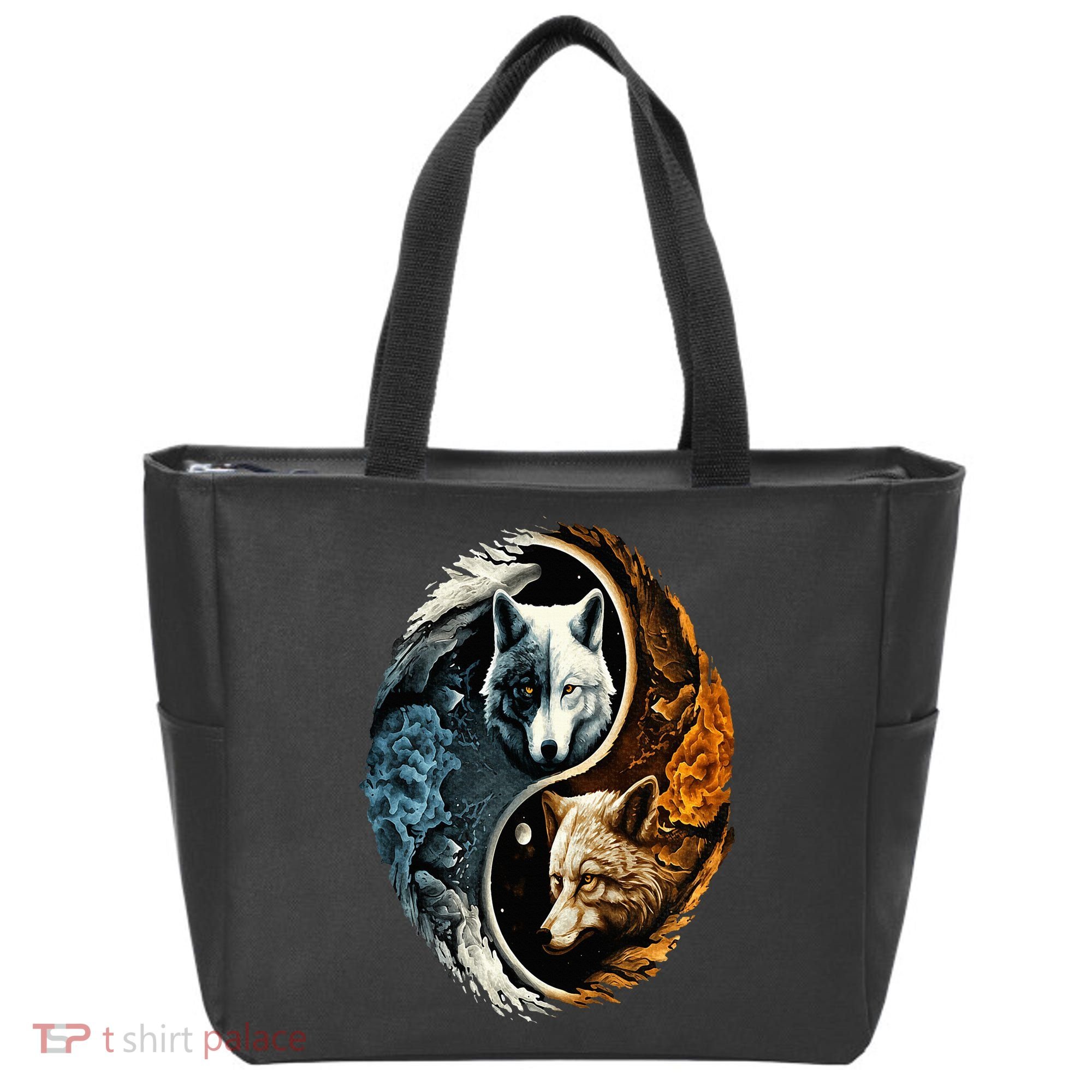 Wolf Yin Yang Tote Bag