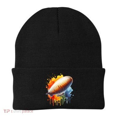 Watercolor Zeppelin Dirigible Airship Meaningful Gift Beanie
