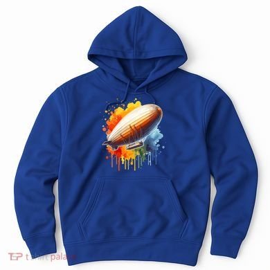 Watercolor Zeppelin Dirigible Airship Meaningful Gift Hoodie