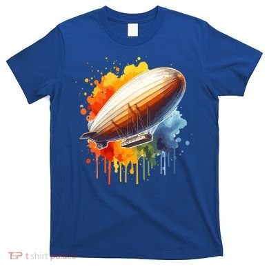 Watercolor Zeppelin Dirigible Airship Meaningful Gift T-Shirt