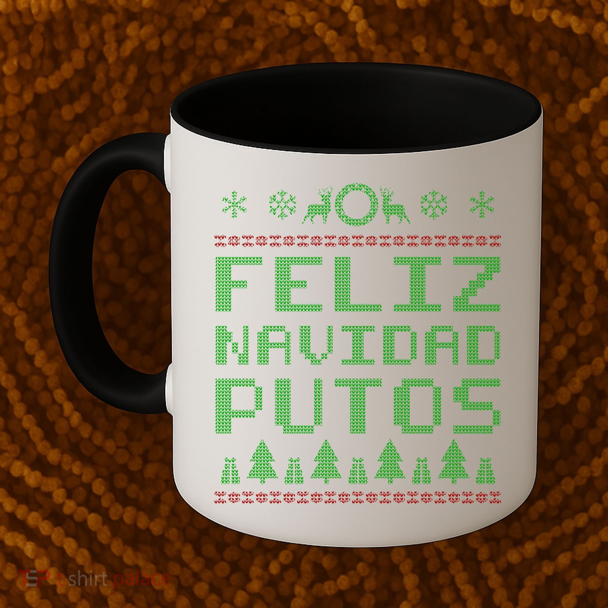 X-Mas Feliz Navidad Putos Ugly Christmas Coffee Mug