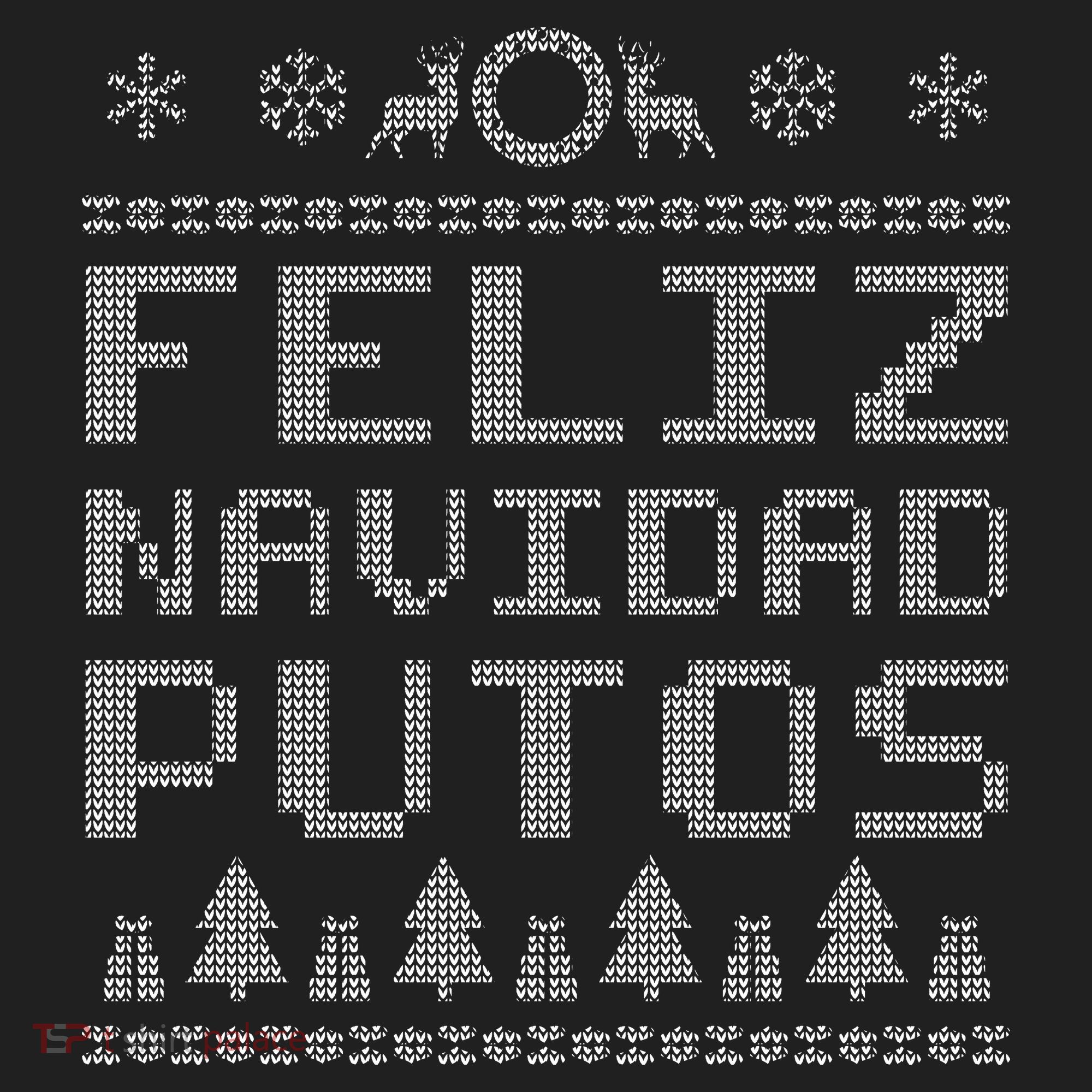 X-Mas Feliz Navidad Putos Ugly Christmas Beanie