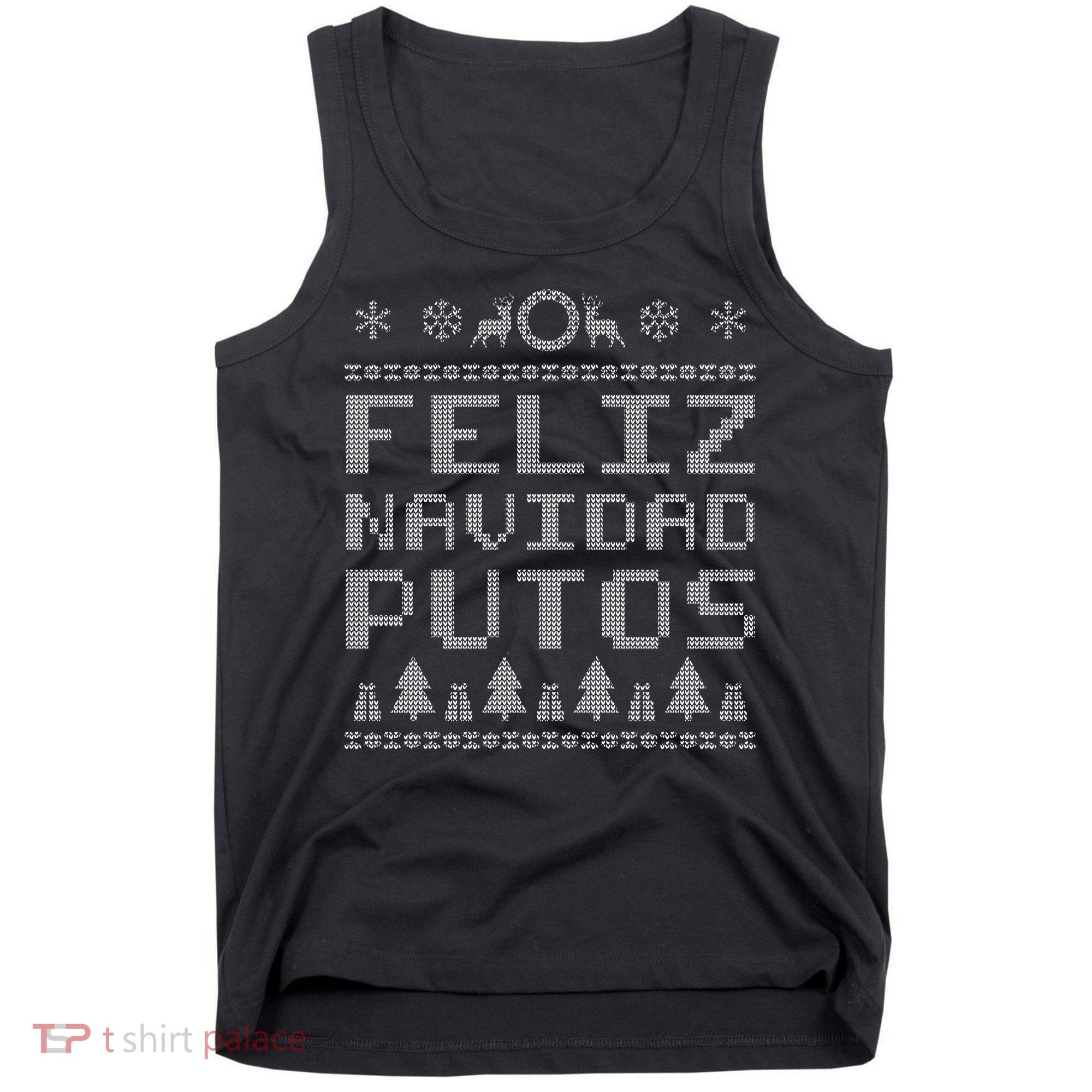 X-Mas Feliz Navidad Putos Ugly Christmas Tank Top
