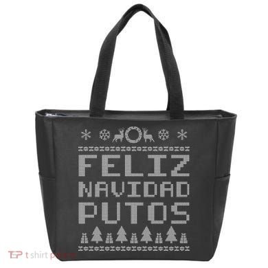 X-Mas Feliz Navidad Putos Ugly Christmas Tote Bag