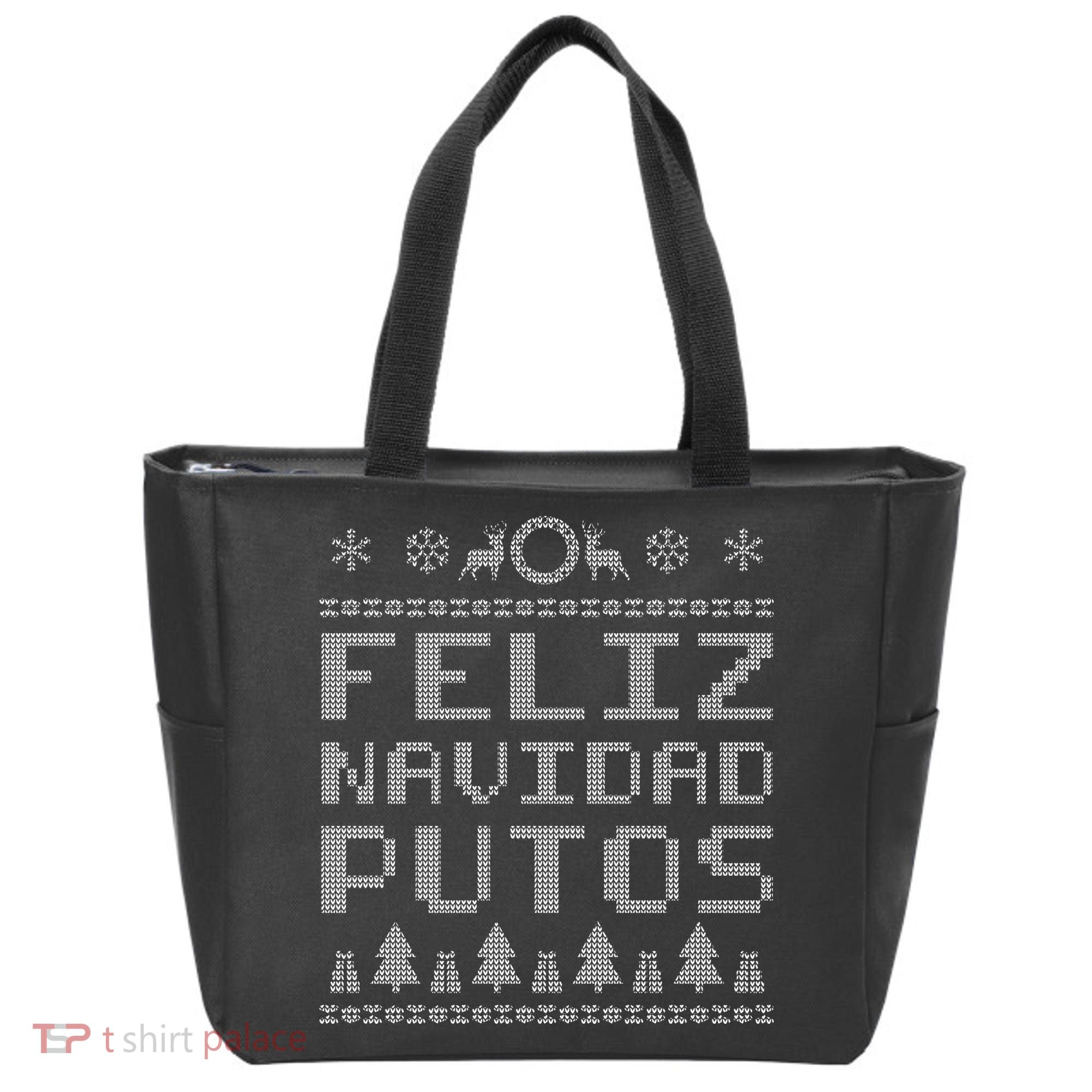X-Mas Feliz Navidad Putos Ugly Christmas Tote Bag