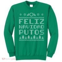 X-Mas Feliz Navidad Putos Ugly Christmas Sweatshirt thumb 0
