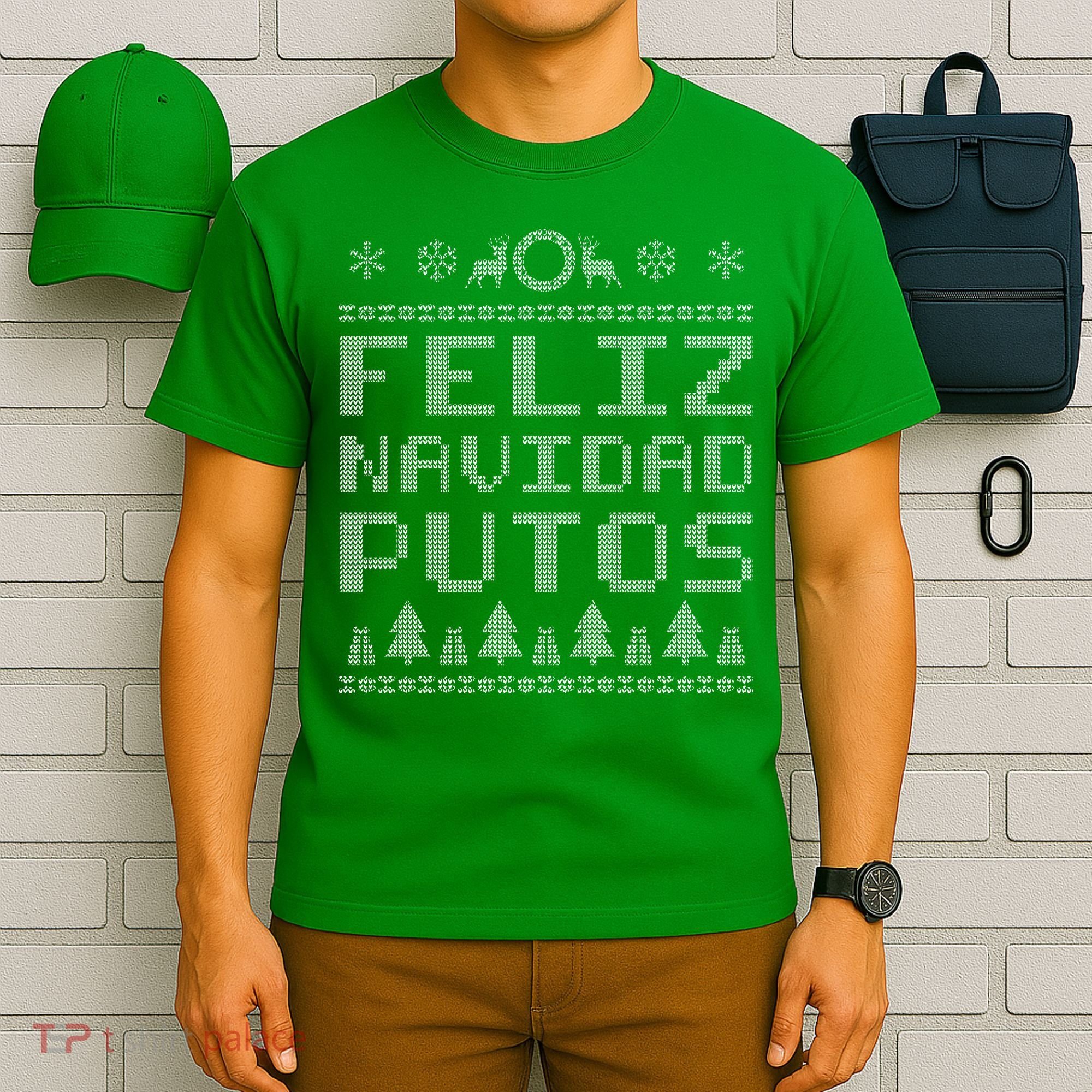 X-Mas Feliz Navidad Putos Ugly Christmas T-Shirt