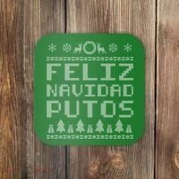 X-Mas Feliz Navidad Putos Ugly Christmas Coaster thumb 0