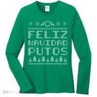 X-Mas Feliz Navidad Putos Ugly Christmas Women's Long Sleeve Shirt thumb 0