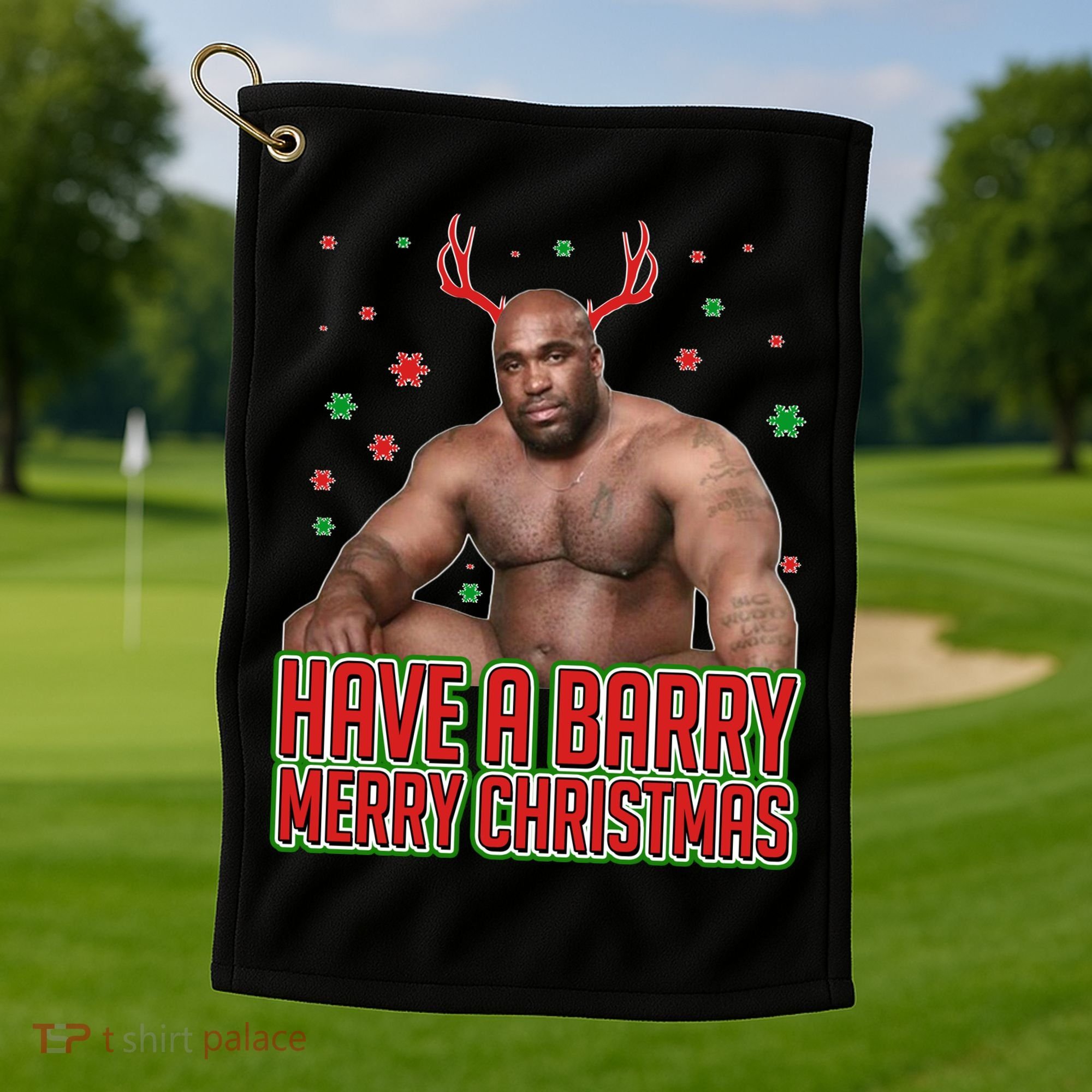 X-Mas Have A Barry Merry Christmas Golf Towel