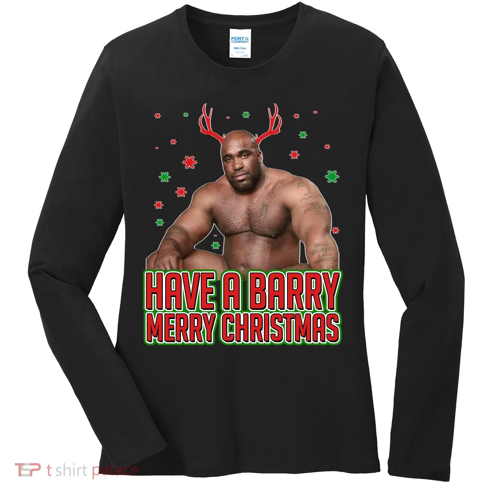 X-Mas Have A Barry Merry Christmas Women's Long Sleeve Shirt
