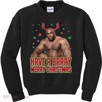X-Mas Have A Barry Merry Christmas Kids Sweatshirt thumb 0