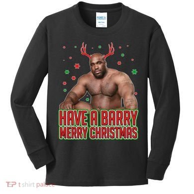 X-Mas Have A Barry Merry Christmas Kids Long Sleeve Shirt