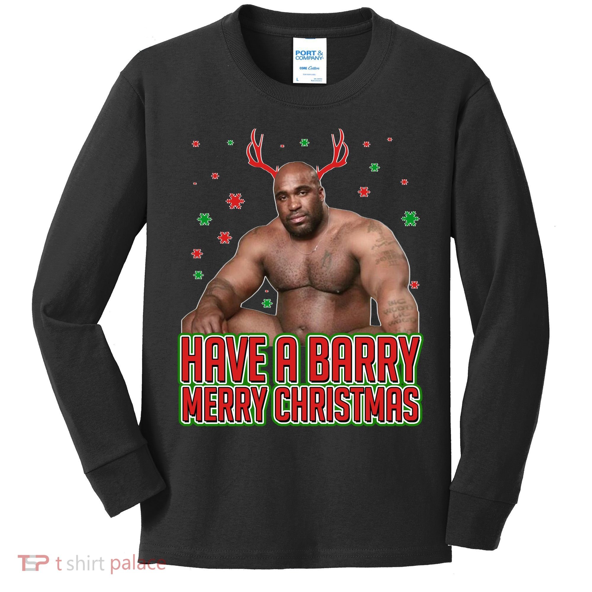 X-Mas Have A Barry Merry Christmas Kids Long Sleeve Shirt