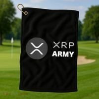 XRP Army | Ripple Crypto HODL Chainlink Ethereum Bitcoin Golf Towel thumb 1