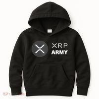 XRP Army | Ripple Crypto HODL Chainlink Ethereum Bitcoin Kids Hoodie thumb 0