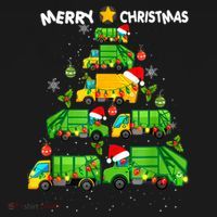 Xmas Boys Garbage Truck Christmas Tree Ornat Gift Bucket Hat thumb 4