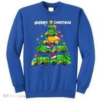 Xmas Boys Garbage Truck Christmas Tree Ornat Gift Sweatshirt thumb 0