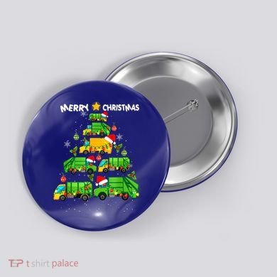 Xmas Boys Garbage Truck Christmas Tree Ornat Gift Button