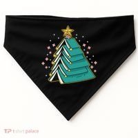 Xmas Book Nerd Library Lover Bookworm Book Christmas Tree Funny Gift USA-Made Doggie Bandana thumb 0