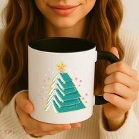 Xmas Book Nerd Library Lover Bookworm Book Christmas Tree Funny Gift Coffee Mug thumb 3