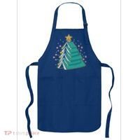 Xmas Book Nerd Library Lover Bookworm Book Christmas Tree Funny Gift Apron thumb 0