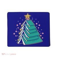 Xmas Book Nerd Library Lover Bookworm Book Christmas Tree Funny Gift Mousepad thumb 0
