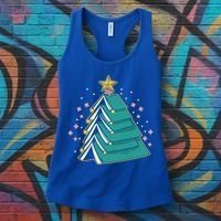 Xmas Book Nerd Library Lover Bookworm Book Christmas Tree Funny Gift Women's Tank Top thumb 3