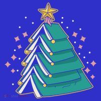Xmas Book Nerd Library Lover Bookworm Book Christmas Tree Funny Gift Women's Tank Top thumb 5