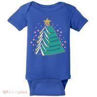 Xmas Book Nerd Library Lover Bookworm Book Christmas Tree Funny Gift Baby Bodysuit thumb 0