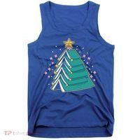 Xmas Book Nerd Library Lover Bookworm Book Christmas Tree Funny Gift Tank Top thumb 0