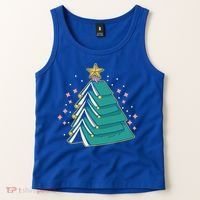 Xmas Book Nerd Library Lover Bookworm Book Christmas Tree Funny Gift Tank Top thumb 2