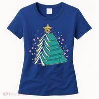 Xmas Book Nerd Library Lover Bookworm Book Christmas Tree Funny Gift Women's T-Shirt thumb 0